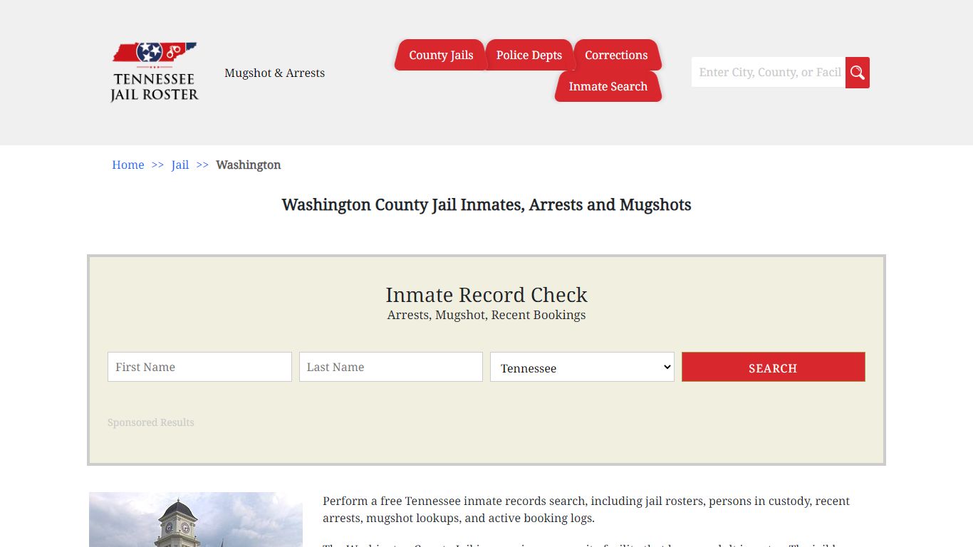 Washington County Jail Inmates, Arrests and Mugshots - Jail Roster Search